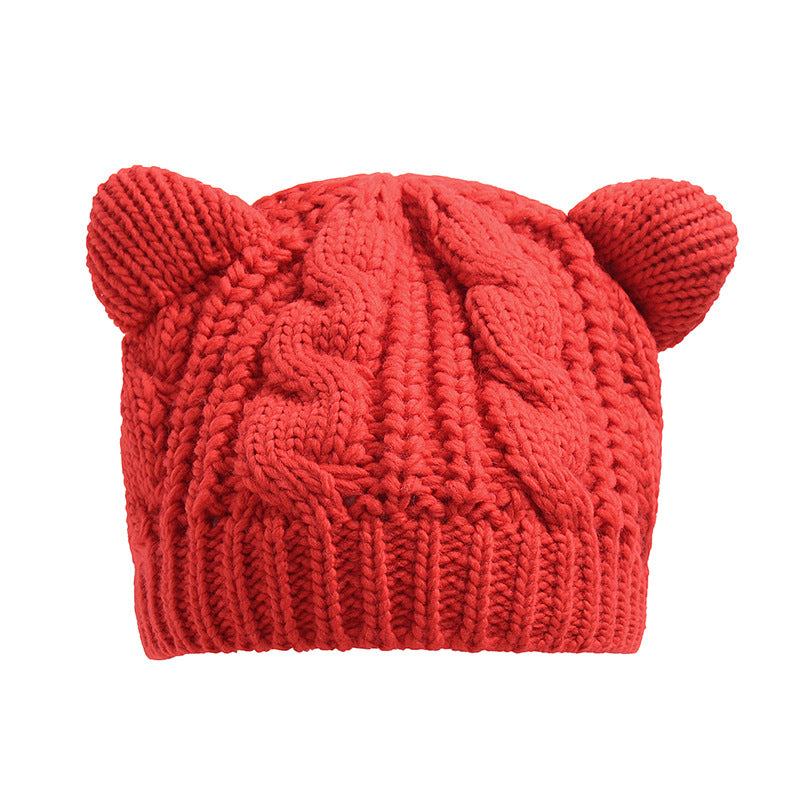 3D Cat Ear Winter Beanie