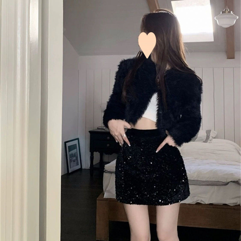 Luxury Sequin Mini Skirt
